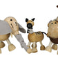TEKOR Wooden Bendable Jungle Animal Toys (Set of 4) | Ages 3 & Up | Early Education Toy Animals for Kids | Elephant, Zebra, Hipp