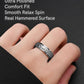 King Ring 6mm Spinner Hammered Ring - Stress Relief Fidget Ring for Men & Women K39V2 - Silver 06