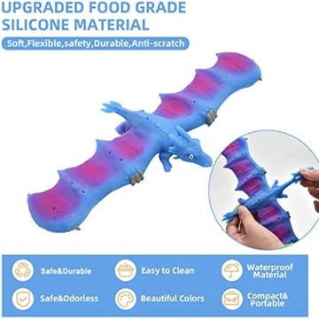 RAYCHY 3PCS Dinosaur Slap Bracelets for Kids Party Favors, Dinosaur Theme Goodie Bag Stuffers for Boys&Girls Birthday Party Gift