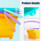Shindel 3PCS Foldable Buckets, Colorful Foldable Beach Bucket Collapsible Sand Bucket Water Bucket for Beach Fun Summer Vacation