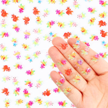 100 Pieces Tiny Goldfish Decor For Dollhouse Miniatures Resin Animals For Crafts Tiny Things For Fairy Garden Micro Landscaping