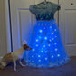 Hulaha Girls Elsa Costume Light Up Dress Kids Elsa Costume Snow Led Dress Up Costume 9-10Years