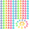 Teling 200 Pcs Mini Rubber Ducks in Bulk Yellow Tiny Baby Shower Ducks Float Squeak Bathtub Duckies Preschool Bath Toy for Birthday Party Gift(Macaron Color)