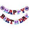 Oudain Spider Theme Birthday Banner Decorations Pre-strung Spider Web Happy Birthday Banner Flags Sign Cartoon Backdrop Party Su