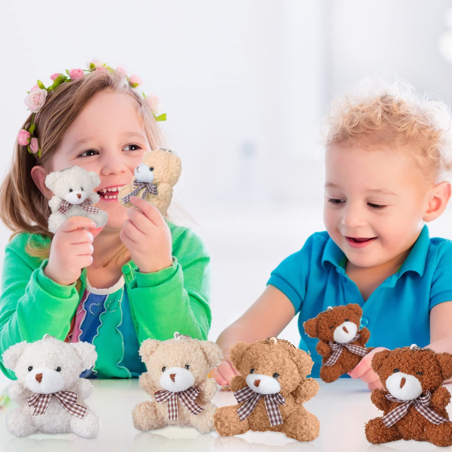 Zomiboo 12 Pcs Easter Bunny Bear Koala 4 Inch Mini Animal Plush Toys Soft Cute Dolls Sleeping and Playing Stuffed Toys Gifts for