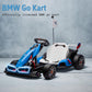 FORESEE 36V Licensed BMW Kids Electric Go Kart with Adjustable Seat, 7.5 MPH Drifting Car Battery Powered Ride On Go Kart with L