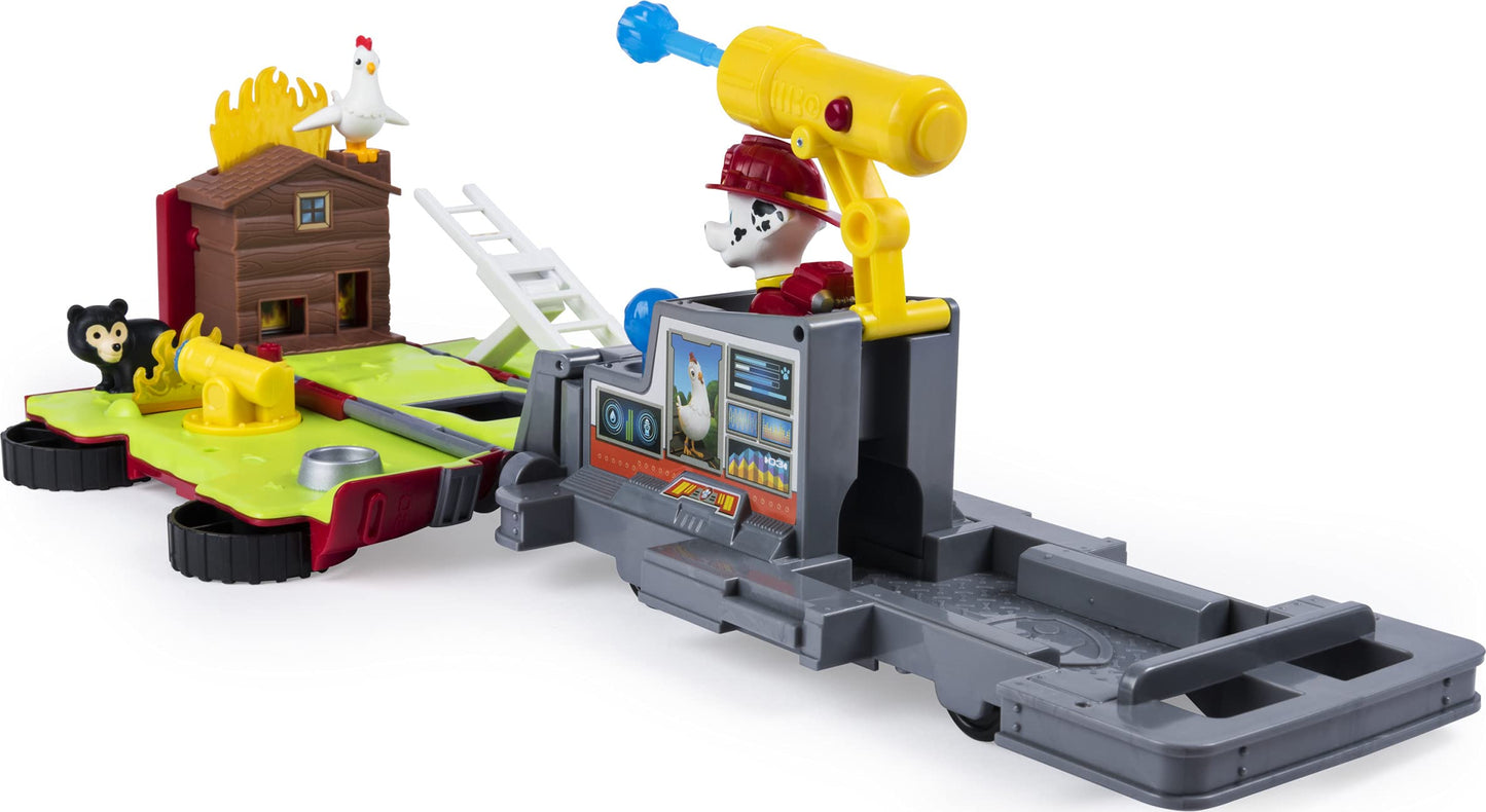 Paw Patrol, Marshalls Ride N Rescue, Transforming 2-In-1 Playset & Fire Truck, For Kids Aged 3 & Up