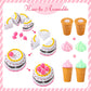 LOVESTOWN Pretend Desserts Food Toy, 15 PCS Play Food Desserts Set for Kids Kitchen, Play Dounts for Toddlers,Toy Food Ice Cream