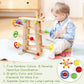 Qilay Wooden Wooden Race Track Toddler Toys For 1-3 Year Old Boy And Girl, Wooden Car Ramp Racer Toy Vehicle Set With 4 Balls &
