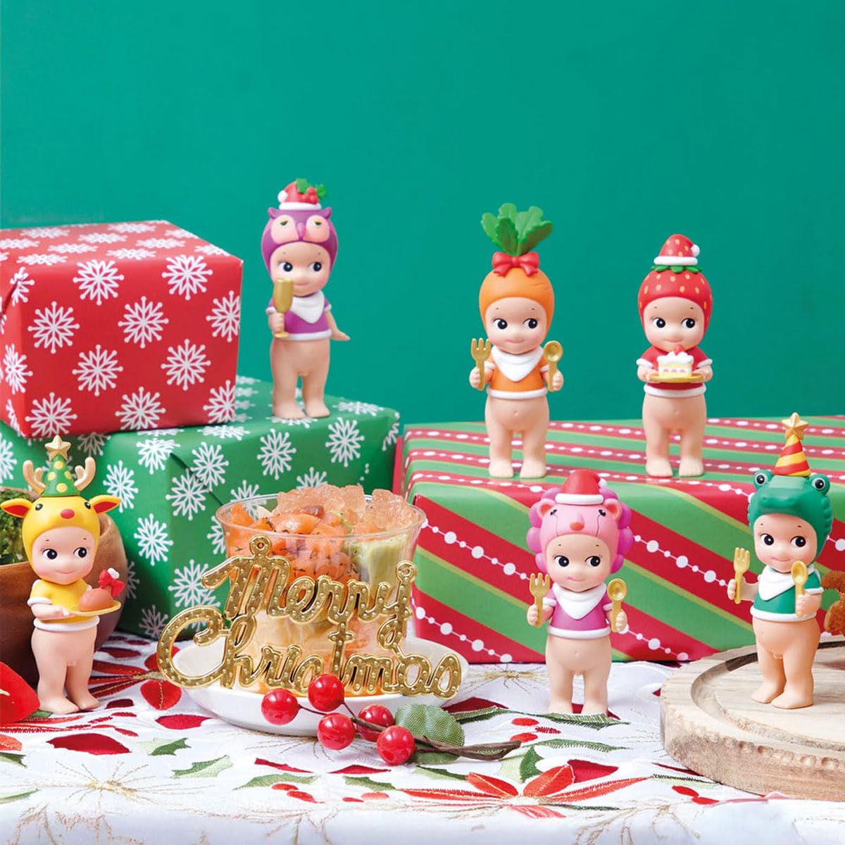 Sonny Angel Mini Figure - Christmas Dinner Series, Mixed Color, Model SAS65950, PVC Collectible