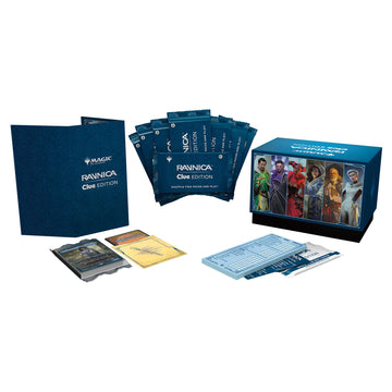 Magic: The Gathering Ravnica: Clue Edition - 3-4 Player Murder Mystery Card Game (Includes 8 Ready-to-Play Boosters  21 Evidence Cards  1 Foil Shock Land  and Detective Game Accessories)