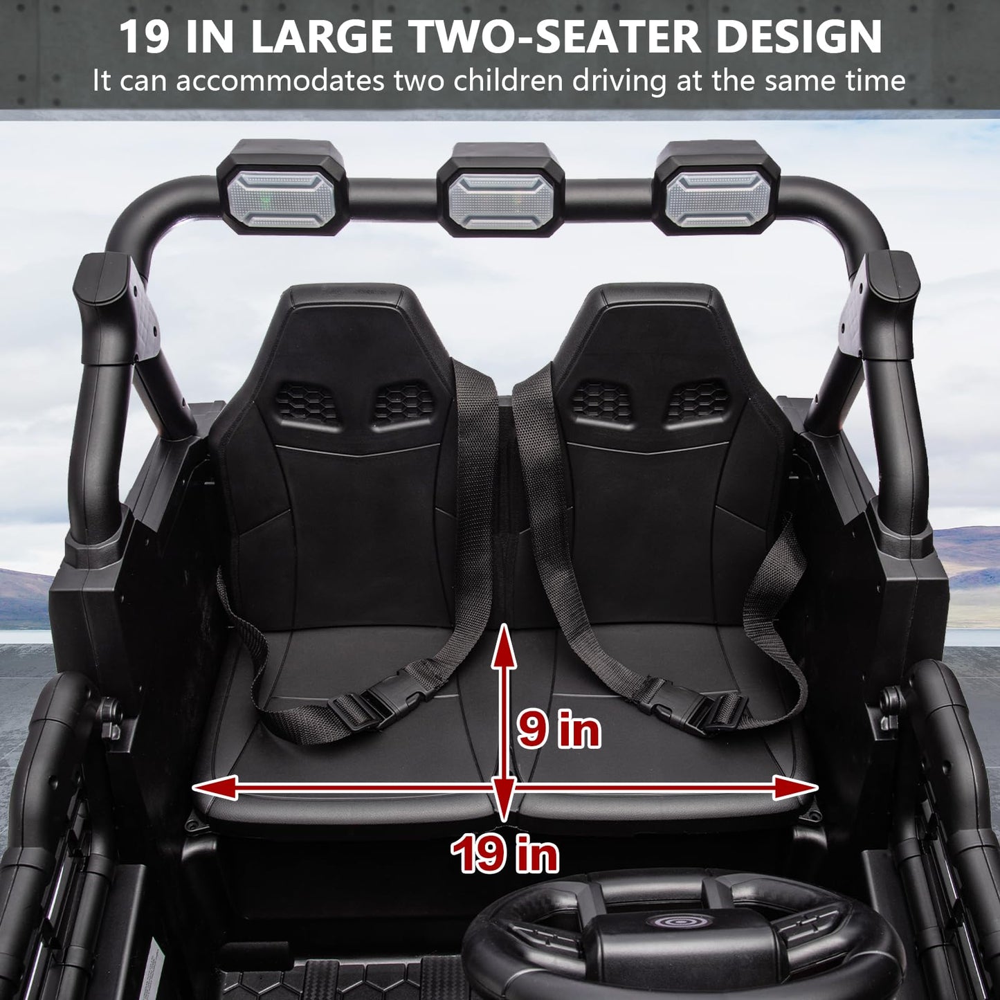 Alinux 24V 9 Ah 4X200W Ride On Cars Utv 2 Seater, 4Wd/2Wd Switchable Electric Cars Vehicles For Kids 3-8 Years W/Remote Control,
