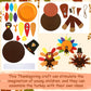 Harloon 6 Set Thanksgiving Turkey Craft Kits for Kids DIY Make a Turkey Art 13-17 Large Thanksgiving Hanging Ornaments Decoratio