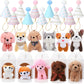 Roundfunny 33 Pcs Mini Plush Dogs Stuffed 4 Inches Small Puppy Stuffed Animal With Keychain Kraft Paper Dog Boxes And Paper Cone