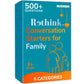 Quokka Conversation Cards Game - Family Edition | 500 Questions | Original Version | Share Thoughts - Fun Talking Board Game For Family Night