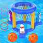 Eboozone Inflatable Pool Toys Basketball Hoop & Ring Toss Game, 2-In-1 Pool Toys Games Set, Swimming Pool Games Summer Pool Toys