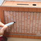 kjsdsss 10000 Savings Challenge Box - Wooden Cash Vault, Brown Coin Counter Piggy Bank for Money Saving Challenges, 2025 Model