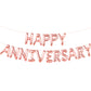 Katchon, Rose Gold Happy Anniversary Balloons Letters - 16 Inch | Happy Anniversary Banner For Happy Anniversary Decorations | Rose Gold Happy Anniversary Backdrop | Happy Anniversary Balloon Banner
