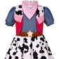 Cowgirl Costume For Girls With Hat Halloween Dress Up Party (7-8 Years)
