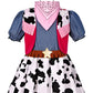 Cowgirl Costume For Girls With Hat Halloween Dress Up Party (7-8 Years)