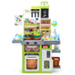 HOLYFUN Kids Kitchen Playset, Pretend Play Kitchen with Sounds and Lights, Cooking Stove Steam,Play Sink and Play Food,Toy Kitch