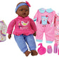 Lissi 15'' Baby Doll Set With Extra Clothes And Accessories (African American)
