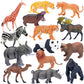 Jumbo Safari Animal Figures Set, 12 Realistic Jungle Zoo Toys, Elephant, Giraffe, Lion, Tiger, Gorilla For Kids Toddlers