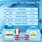 KILOGOGRAPH Bilingual English Italian Flash Cards - Talking Flash Cards for Kids, 510 Sight Words, Pocket Speech for Toddlers 3-
