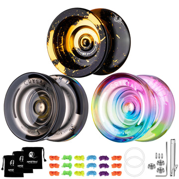 Pack Of 3 Dual Purpose Yoyos -Magicyoyo Responsive Yoyo N11 Alloy Yoyo +K2 Plastic Yoyos With Unresponsive Bearings Kit For Prof