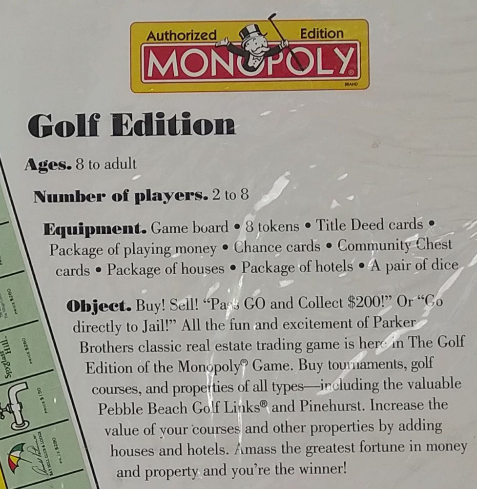 Hasbro MONOPOLY GOLF EDITION Game - Classic Cardboard Board Game, Fun for All Ages