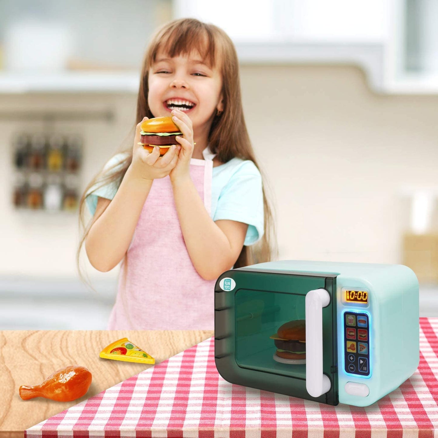Nothing But Fun Toys My First Microwave Lights & Sounds Playset Designed for Children Ages 3+ Years,Multi