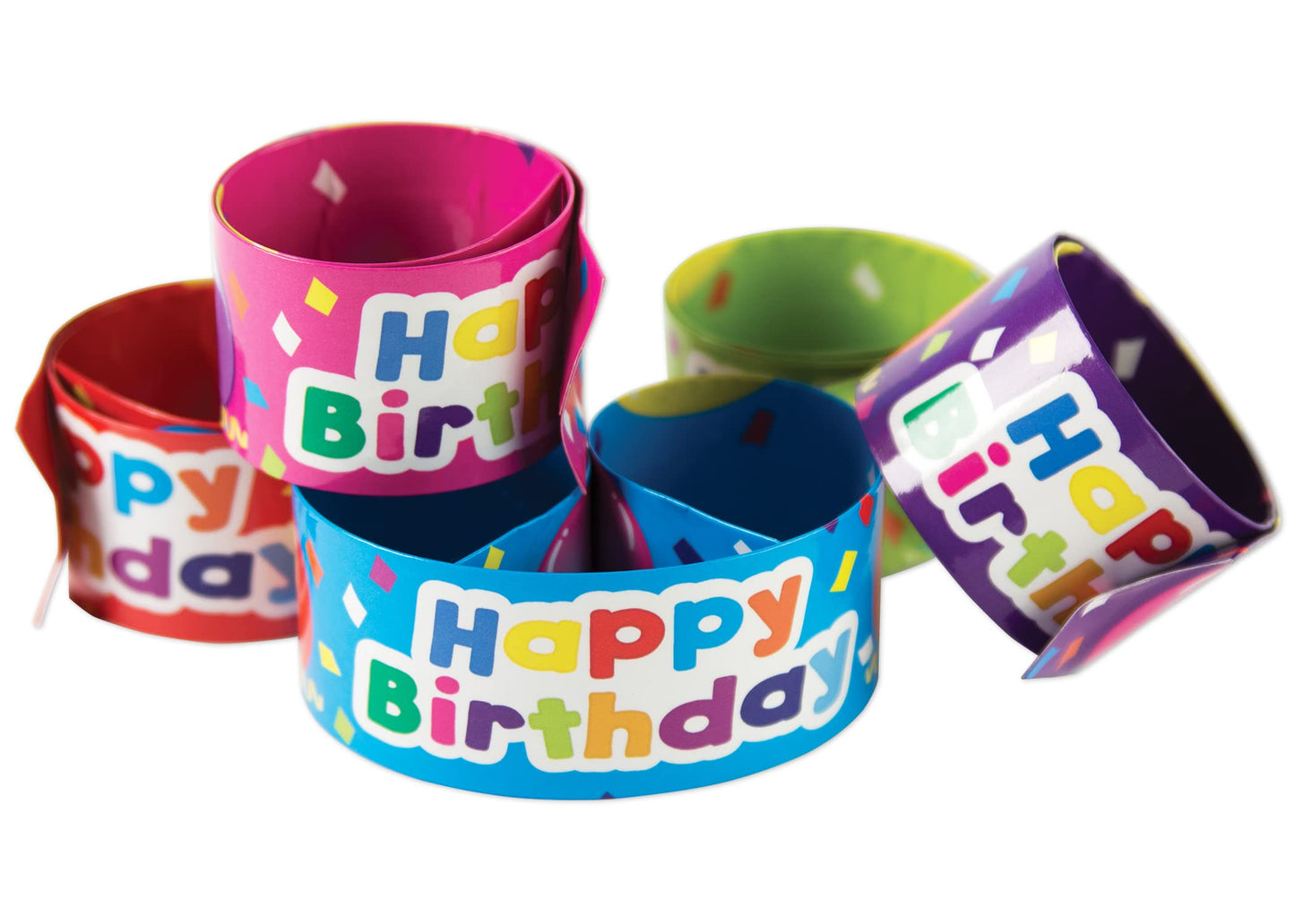 Teacher Created Resources Happy Birthday Balloons Slap Bracelets, Pack Of 10