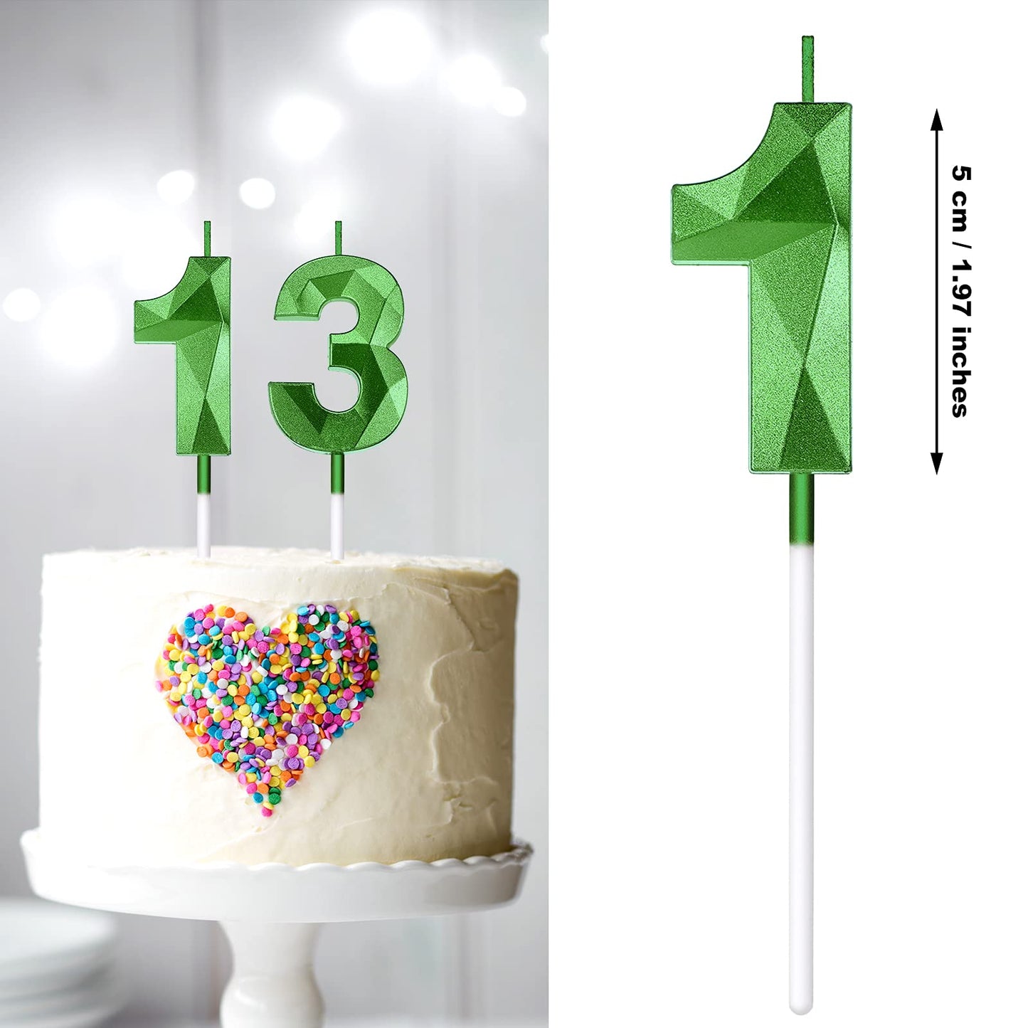 13th Birthday Candles Cake Number Candles Happy Birthday Cake Candles Topper Decoration for Birthday Wedding Anniversary Celebra