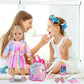 Unicorn Element American 18 Inch Doll Clothes And Accessories Makeup Playset Include 18 Inch Doll Clothes, Skirt, Backpack, Bracelet, Hair Clip, Phone And Makeup Sets(No Doll And Shoes)