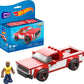 Mega Hot Wheels Building Toy Race Car Playset, 83 Chevy Silverado With 89 Pieces, 1 Micro Action Figure Driver, Red, Kids Age 5+ Years