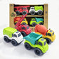 Toddler Car Toys for 1-3 Year Old, 4 Pcs Dump Truck Toys and Mixer Cement,BPA Free Outdoor Toys for Toddlers,Christmas Birthday
