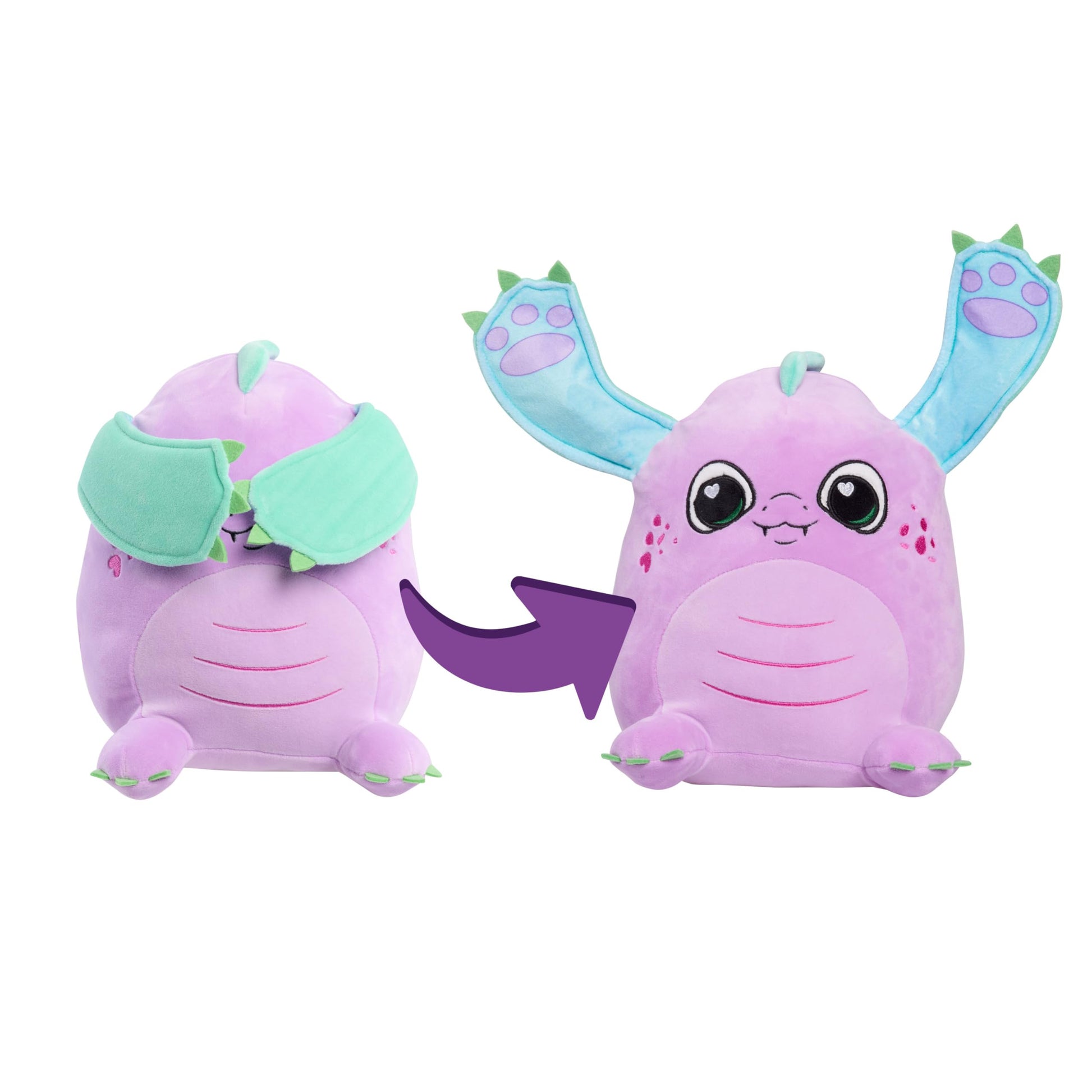 Flipeez Large Plush Jett  Dragon  Ages 3 and Up