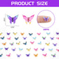 WOZADU 200 PCS Mini Resin Butterfly Figurines for Crafts Luminous Tiny Resin Animal Miniature Things for Dollhouse Fairy Garden Micro Landscaping Decoration Cake Toppers Decor