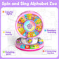 Learning Toy For 1 2 3 Year Old Girls, Spin And Sing Alphabet Zoo With Sounds, Interactive Educational Toys For Toddlers 1-3, Ch