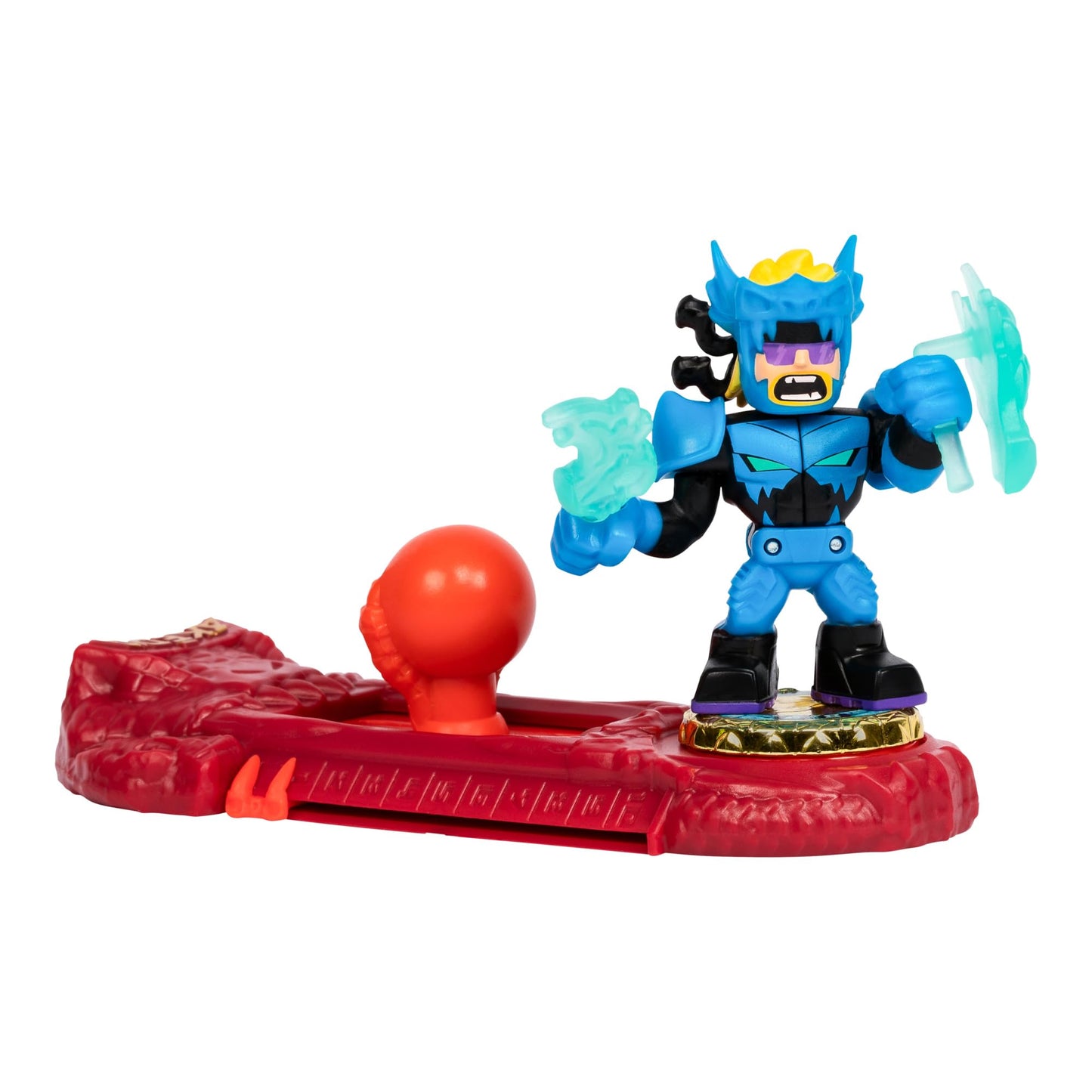 Akedo Legends of Akedo Beast Strike Starter Pack - 3 Warriors, Training Piece, Joystick Controller, Multicolor, Model 15281