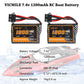 VICMILE 7.4V 1200mah Li-ion Battery 2S 15C RC Boat Batteries R208 R308 Battery Fit for High Speed Remote Control Boats 2Pack wit