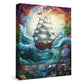 Colorful Ocean Sailboat Puzzles for Adults 1000 Pieces Art, Beautiful Flower Sea Jigsaw Puzzles, Pretty Floral Scenic Fantasy Pu