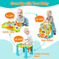 3-In-1 Baby Walker For Boy Girls Sit To Stand Toy Activity Center Drawing Board Infant Toys For 1 Year Old Birthday Gifts 9 12 18 Months 2 3 Year Old Kid Toddler Push Toy Musical Sound Light Effect