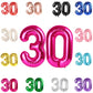 30 Balloon Number, Hot Pink Number 30Th Birthday Balloons 40 Inch, 30 Years Old Hot Pink Birthday Decorations For Men Women, 30T