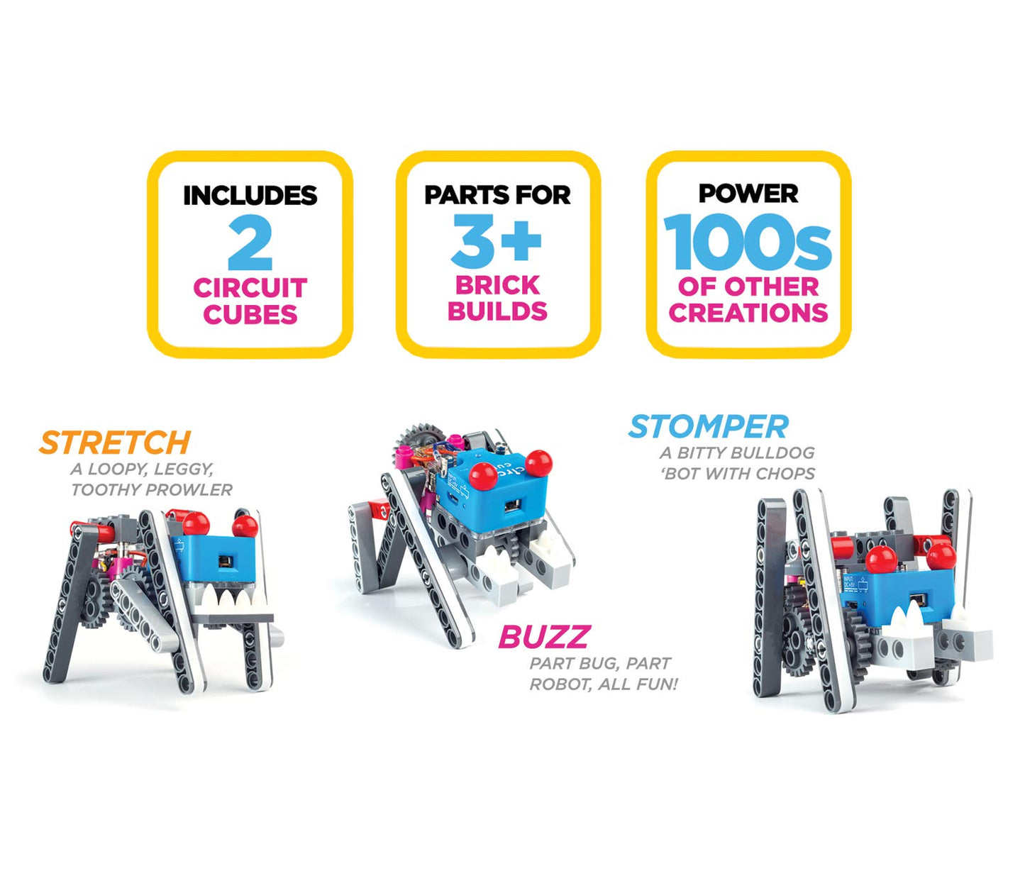 Circuit Cubes Mechs Move! Multi-Creature Mobility Launch Kit - Engineering Stem Kit For Children And Adults