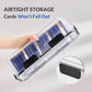DEEIF Toploader Storage Box - Hard Plastic TCG Card Box with 5 Dividers, Fits 165 Toploaders, 13 x 5.3 x 3.9 inches,
