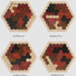 Wooden Blocks Puzzle Brain Teasers Toy Large Wooden Hexagon Puzzle For Kids Adults Tangram Brain Teaser Puzzles Geometry Logic Iq Games Stem Montessori Educational Gift For Kids (Cellular Brown)