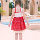 Cotrio Princess Dress For Girls Toddler Kids Outfit With Accessories Necklace Halloween Costume For Girl Dress Up Clothes Size 5