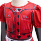 Girls Rise Red Halloween Costume With Wig Kids Halloween Red Costume Dress 5-6Years