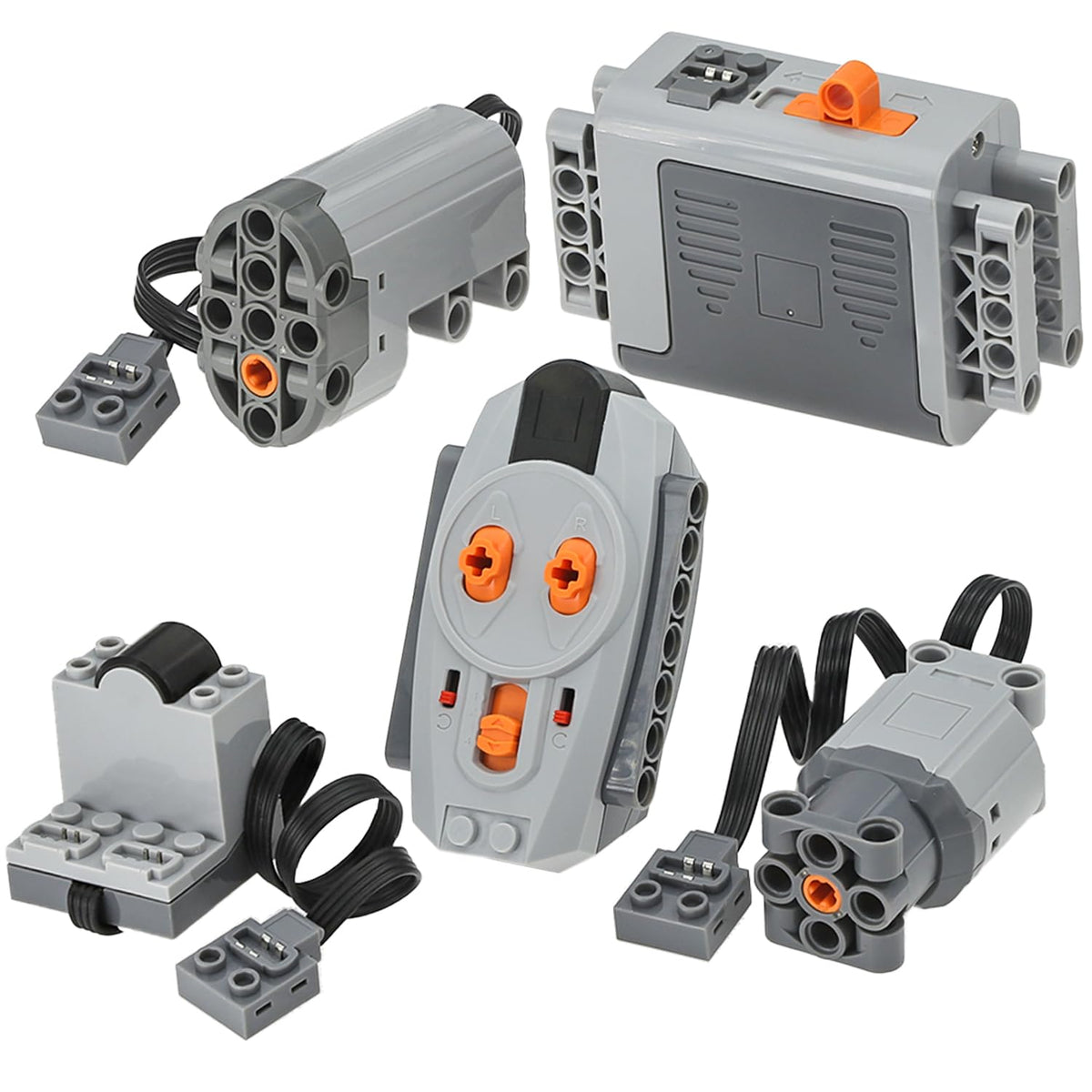 AIMATRIX Power Function Set 5pcs Motor Kit Compatible with Maior Brand